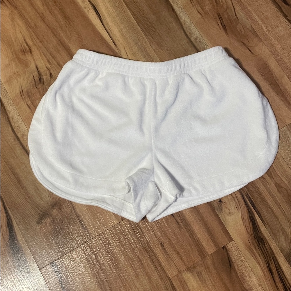 Anthropologie White Terry Cloth Shorts Sz XXS